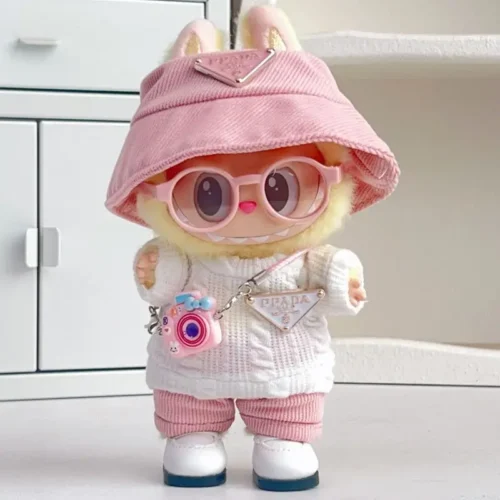 Dolls Clothes for 17cm Labubu V1 V2 V3 Doll Clothes High-quality Macaron Suit Hoodie Cartoon Cute Decoration Accessories