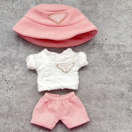 Dolls Clothes for 17cm Labubu V1 V2 V3 Doll Clothes High-quality Macaron Suit Hoodie Cartoon Cute Decoration Accessories