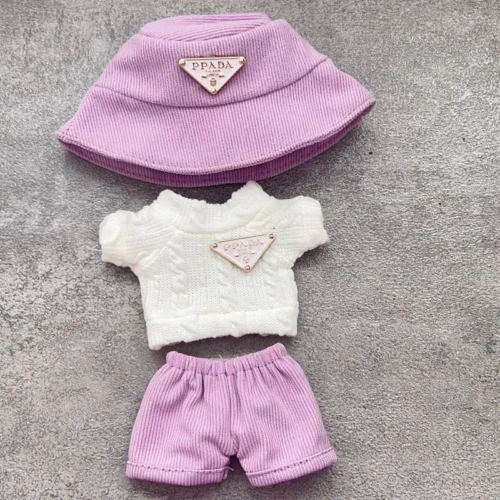 Dolls Clothes for 17cm Labubu V1 V2 V3 Doll Clothes High-quality Macaron Suit Hoodie Cartoon Cute Decoration Accessories