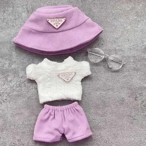 Dolls Clothes for 17cm Labubu V1 V2 V3 Doll Clothes High-quality Macaron Suit Hoodie Cartoon Cute Decoration Accessories
