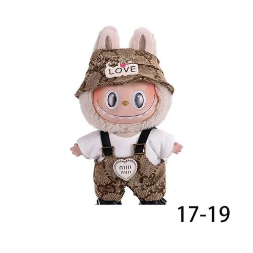 Doll Clothes for labubu outfit Plush doll clothes Macaron Cute Clothing DIY Kid Gift Dog Clothes Hair accessories v1 v2 clothes
