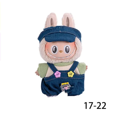 Doll Clothes for labubu outfit Plush doll clothes Macaron Cute Clothing DIY Kid Gift Dog Clothes Hair accessories v1 v2 clothes