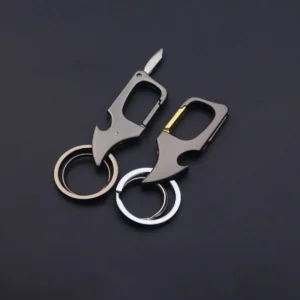 Men's Multifunctional Keychain Bottle Opener Anti-Lost Car Key Ring Creative Waist Hanging Design