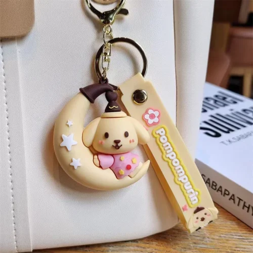 MINISO Sanrio Keychain Cute Cartoon Melody Doll Pendant Decorative Keychain Accessories for Girls and Children Gift Toys
