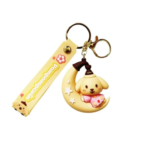 MINISO Sanrio Keychain Cute Cartoon Melody Doll Pendant Decorative Keychain Accessories for Girls and Children Gift Toys