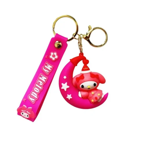 MINISO Sanrio Keychain Cute Cartoon Melody Doll Pendant Decorative Keychain Accessories for Girls and Children Gift Toys